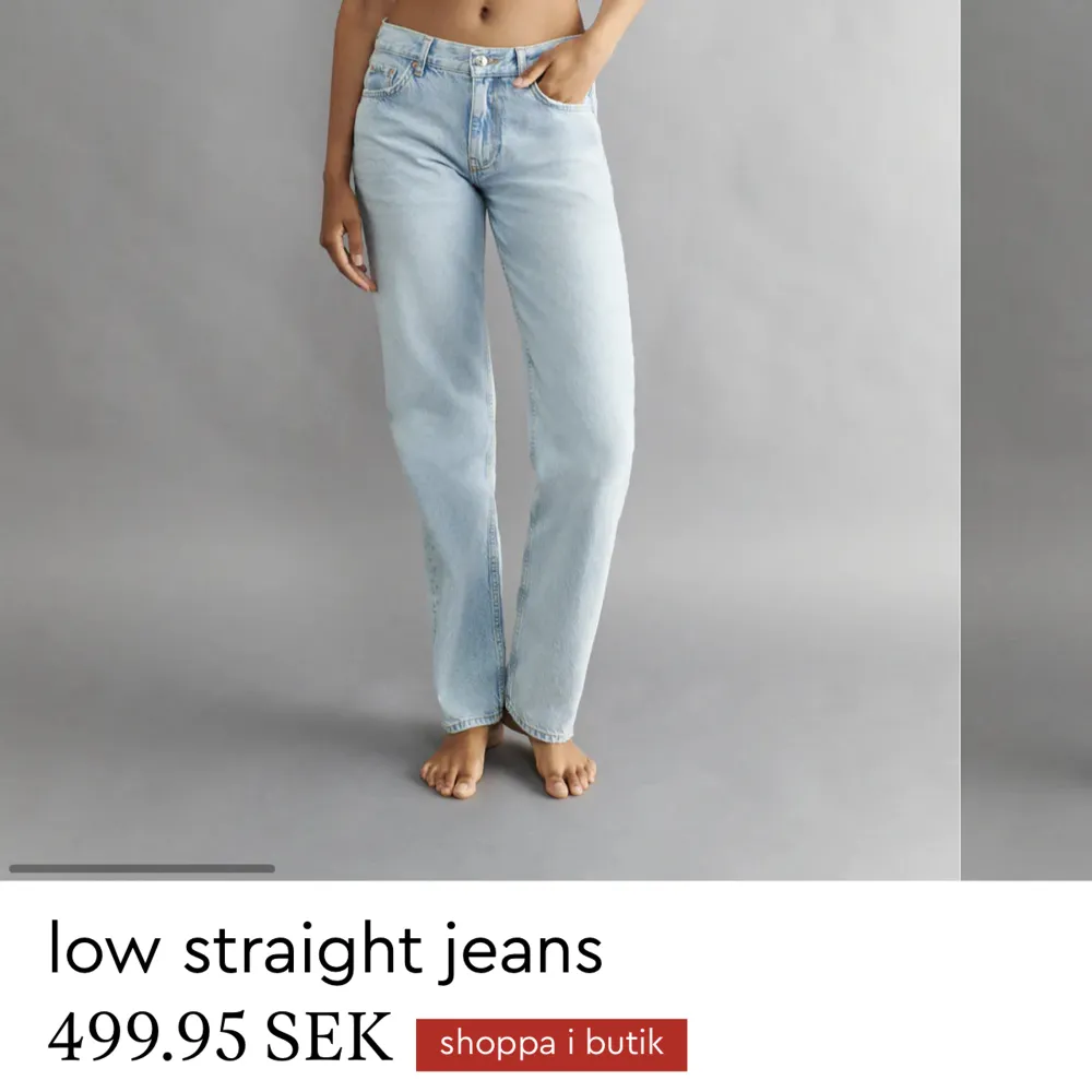 Jätte fina jeans från Gina tricot som är helt slutsålda,, aldrig använda endast testade då det inte riktigt var min stil 💘pris kan diskuteras!! . Jeans & Byxor.