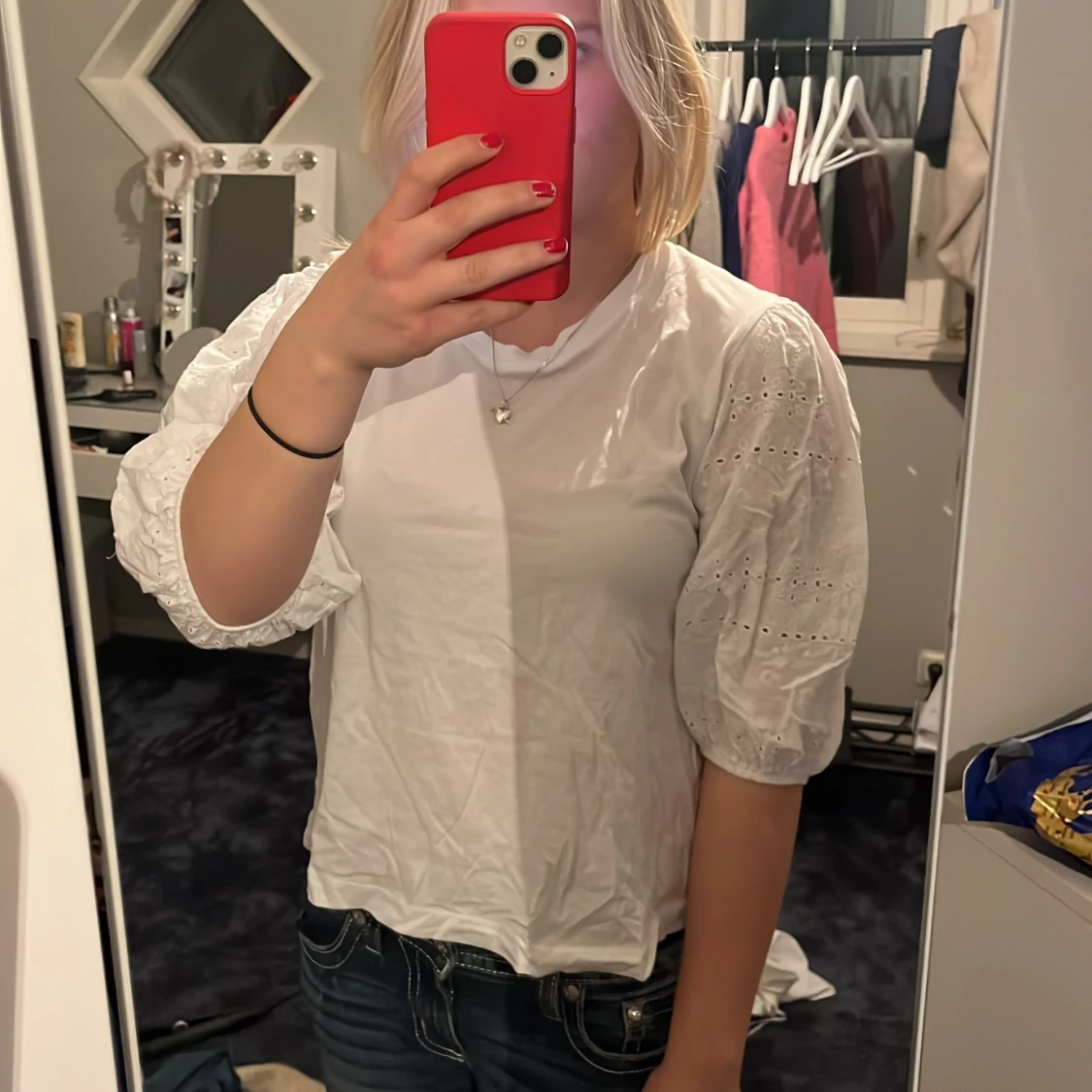 Vit sommar tröja/blus  - 90