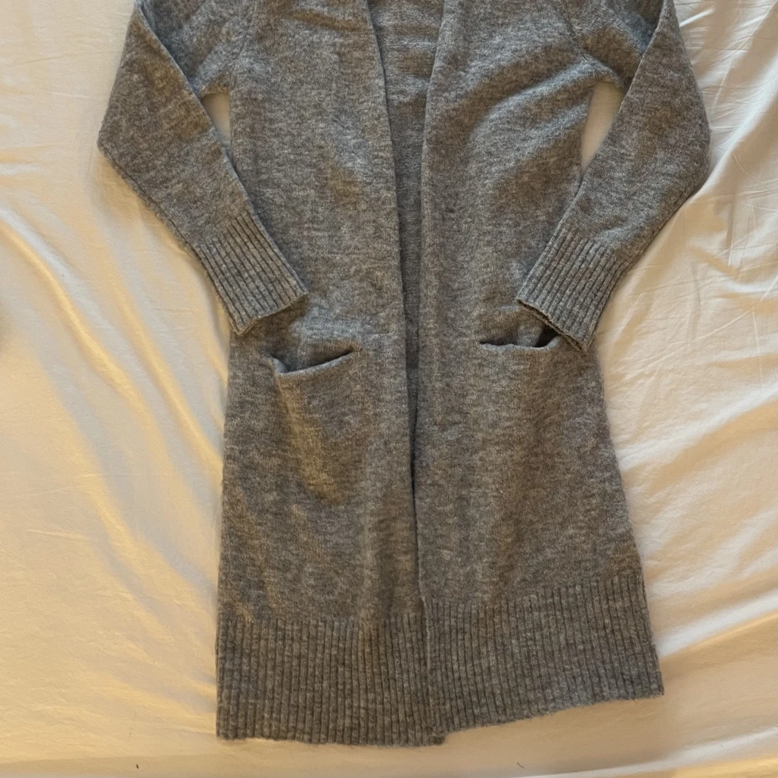 Lång grå kofta - 90