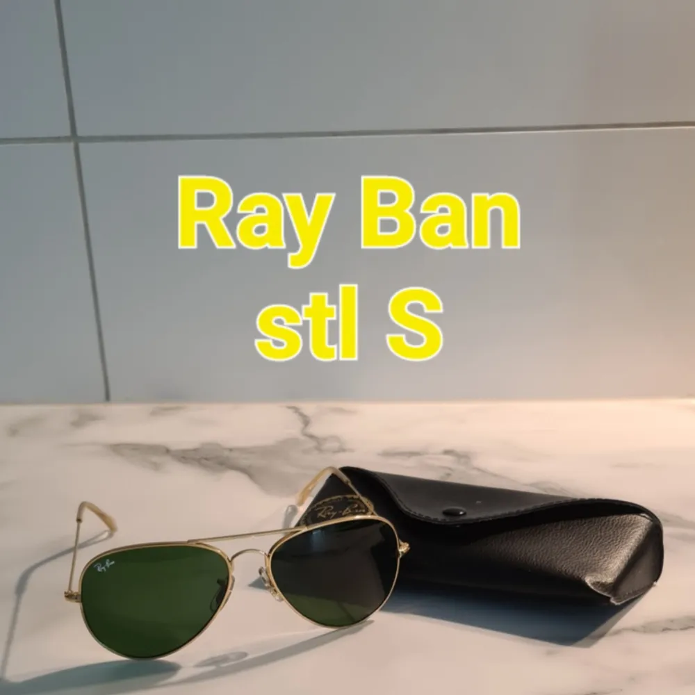 Hej! Ray Ban solglasögon, pilot, gröna klassiska glas, bra skick lite använda. Pris: 230:-. Accessoarer.