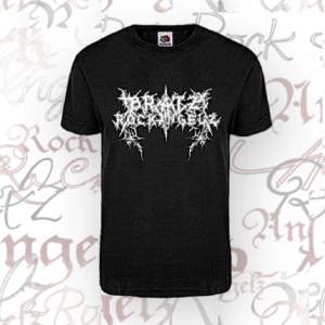 Egentryckt svart T-shirt med egen design. Metal tryck med texten BRATZ ROCK ANGELZ T-Shirt är Fruit of the Loom i 100% bomull Mått (liggande):  Längd: 72 cm Bröstbredd: 53,5 cm