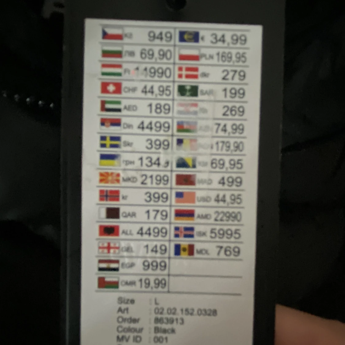 Kort svart jacka  - 91