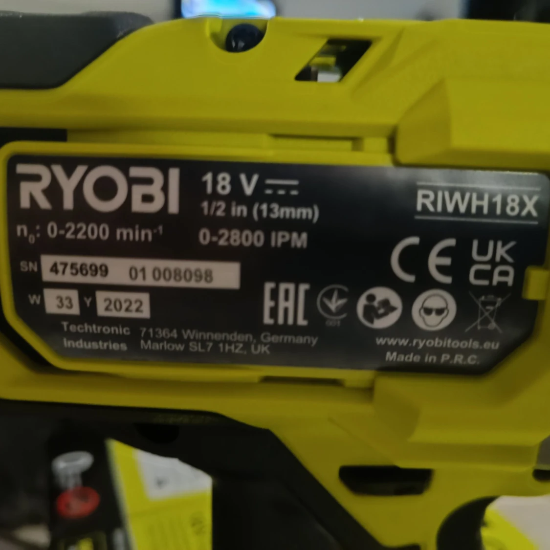 Ryobi mutter dragare - 90