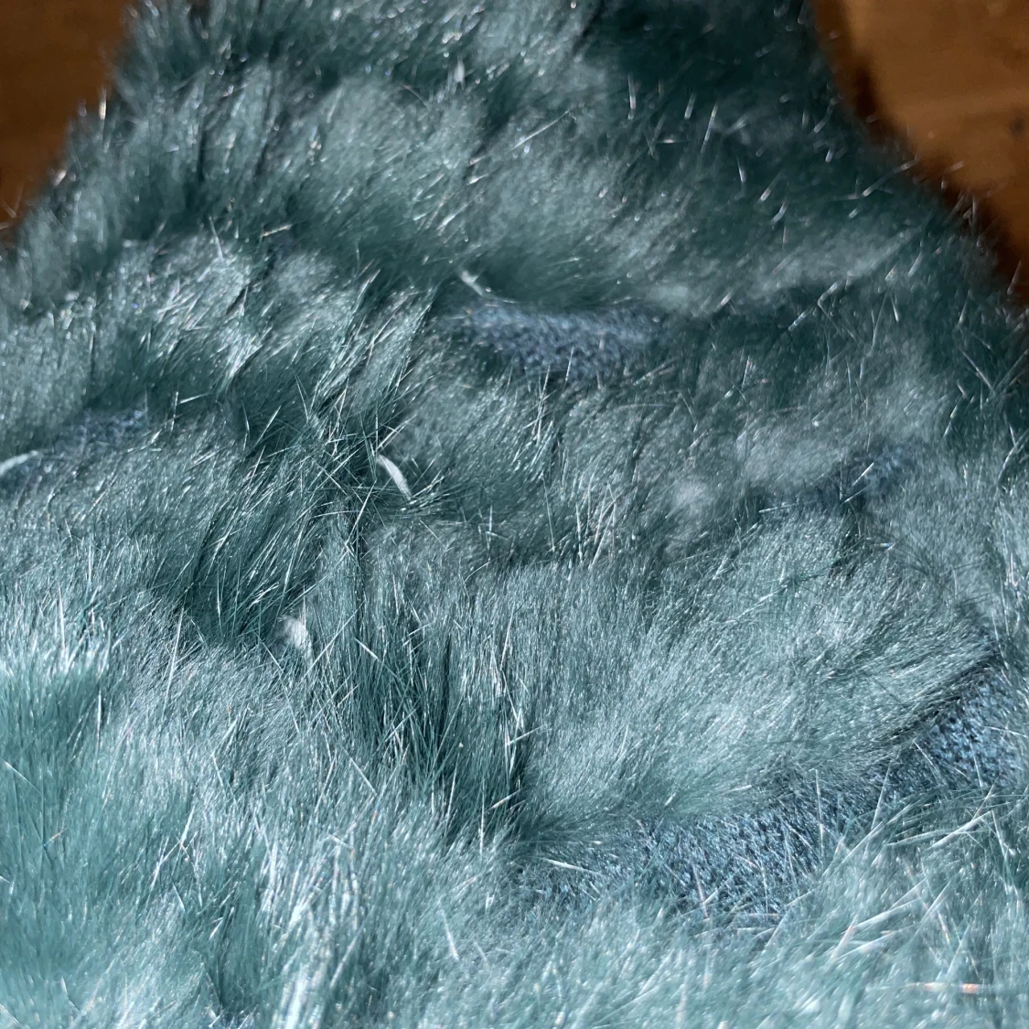 Grön pälskofta/jacka - 90