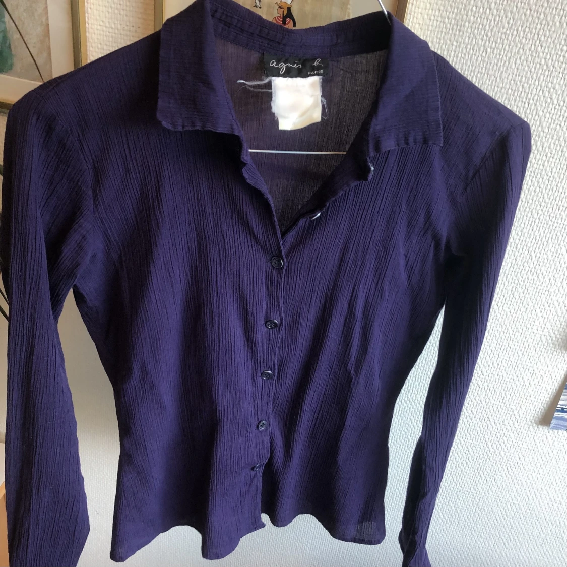 Lila figursydd skjorta  - 91