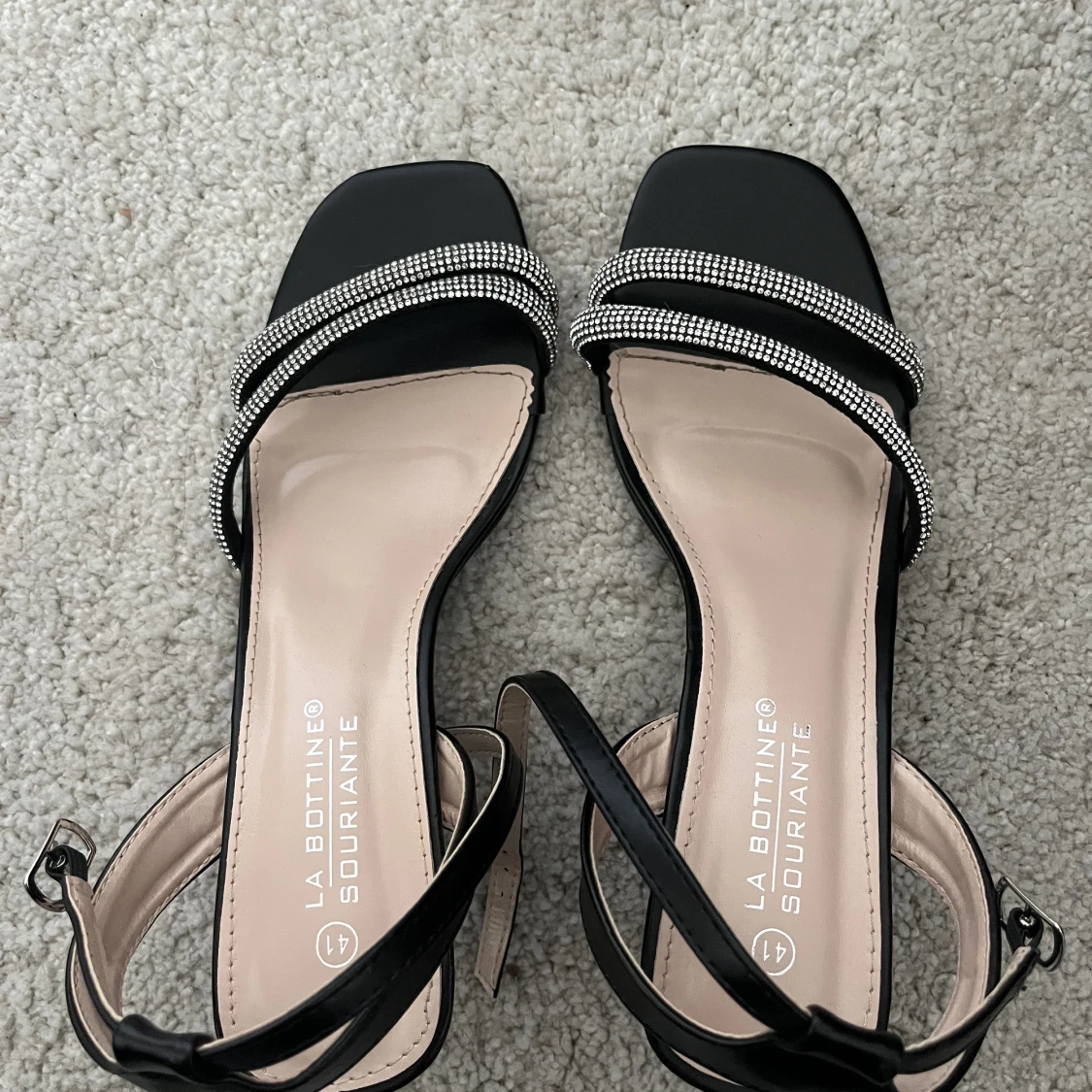 Klackskor med glitter