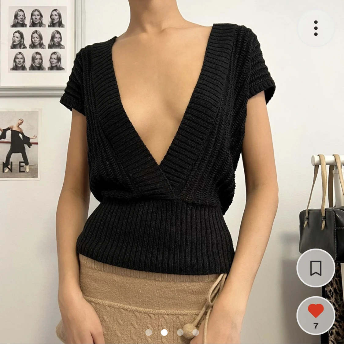 Omvändbar stickad tröja - 90