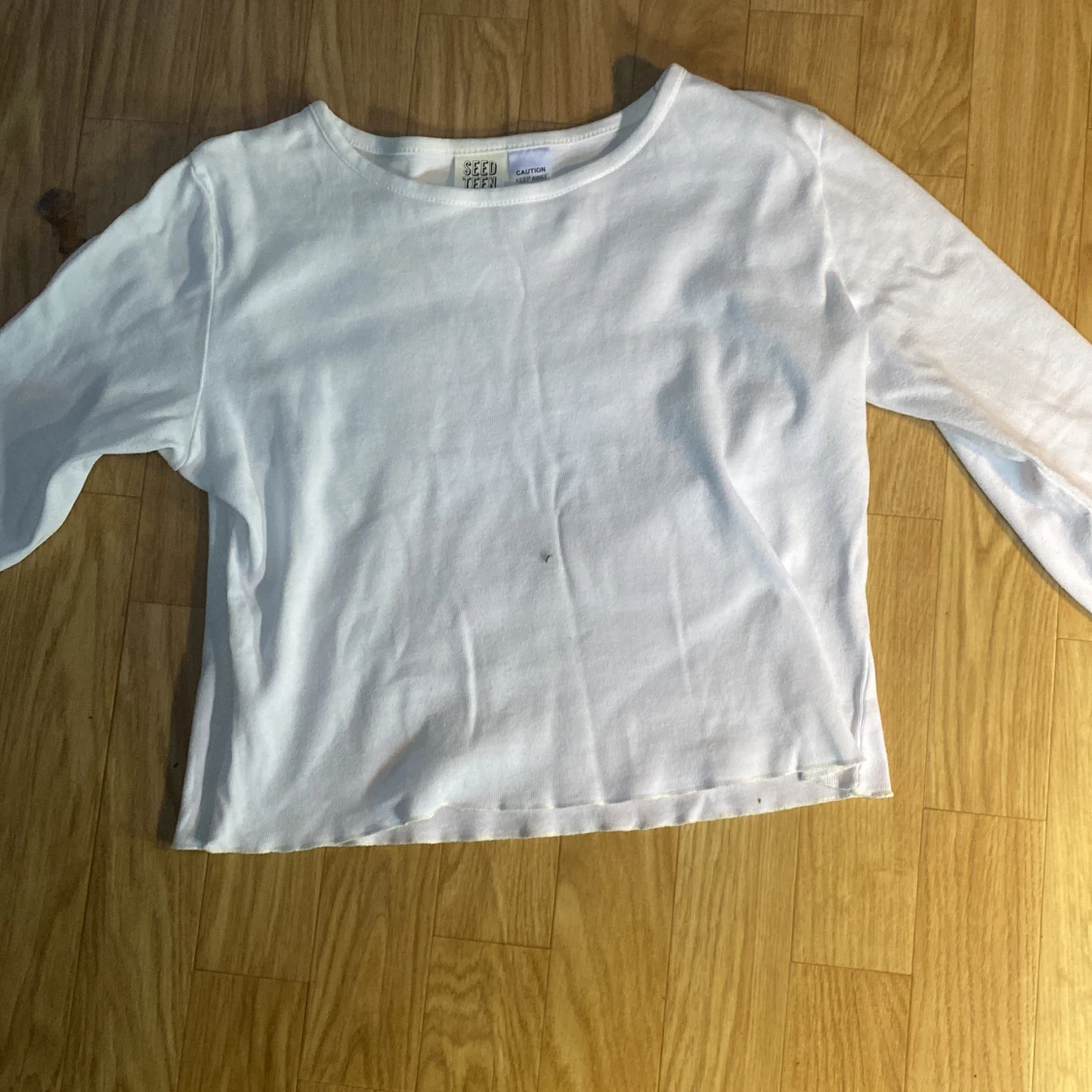 Vit långärmad  - 90