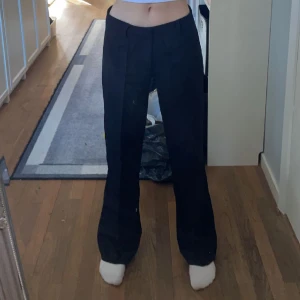 Kostymbyxa svart - Lågmidjade Kostymbyxor Utan Fickor - Hazel Black från madlady. Storlek 32-regular. Nyskick använda 1 gång. Säljer då de inte sitter så tajt på mig som jag önskar men annars super fina! Nypris 599kr säljer för 450kr. Köpare står för frakt.