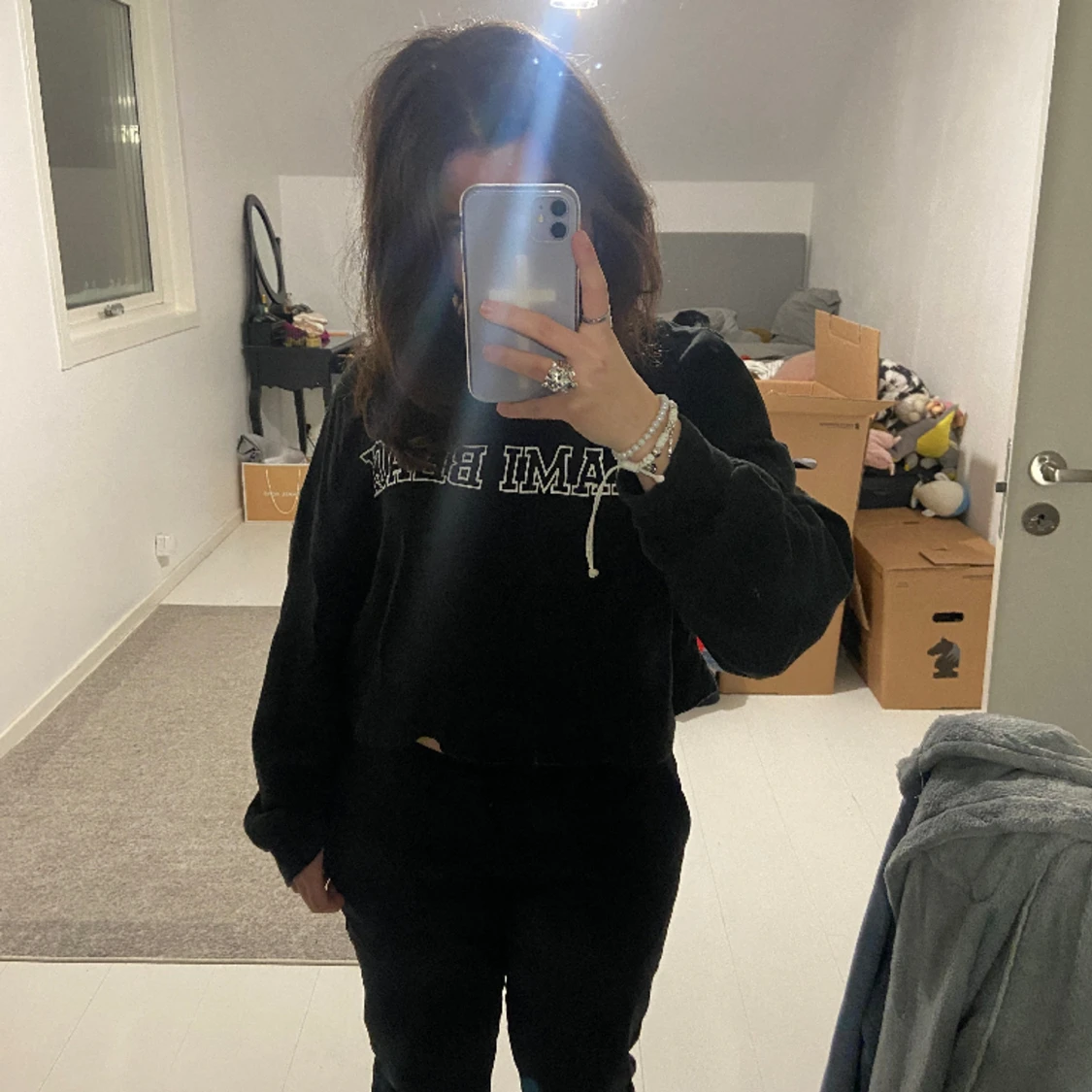 croppad tjocktröja - 90