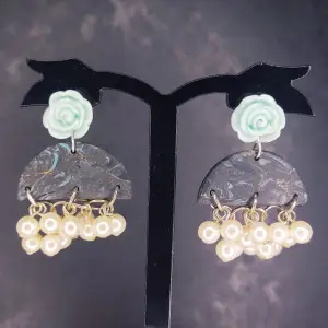 Handmade earrings with polymer clay and beads