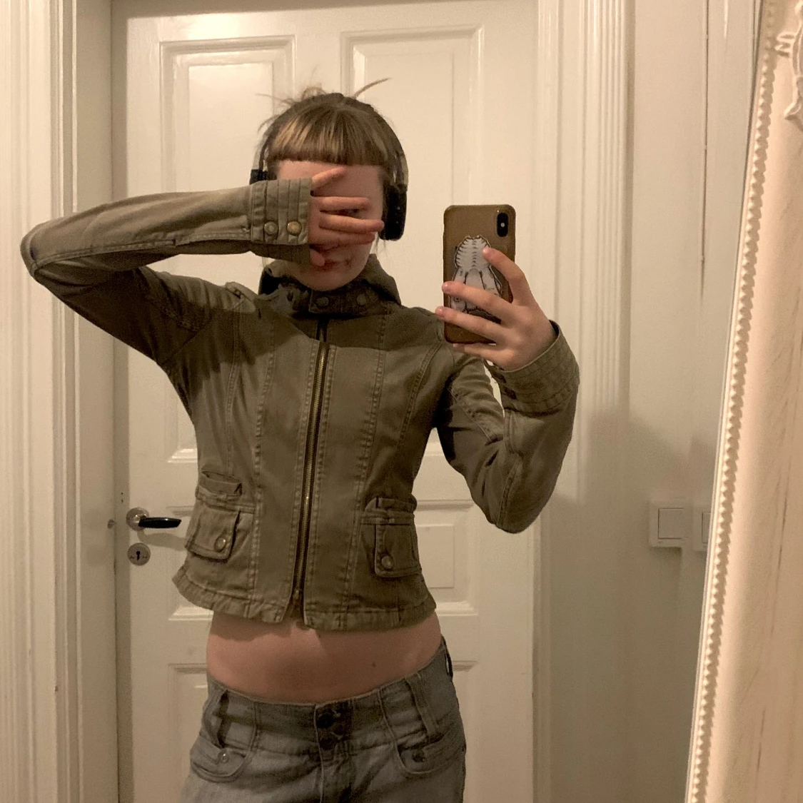 Söt grön ish vårjacka - 90