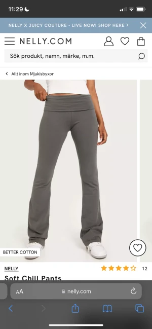 Chill soft pants - Gråa yoga pants från nelly(storlek medium) Säljer pågrund av att den inte passar.  Skriv privat för flera bilder  