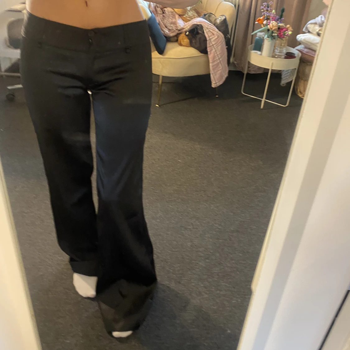 Lågmidjade kostymbyxor  - 90