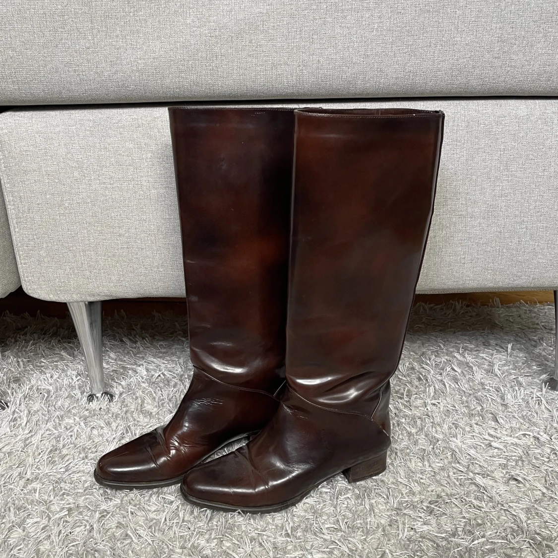 Vintage italienska stövlar i äkta läder!