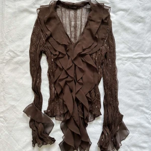 Topp - Brun vintage topp, passar till xs-m