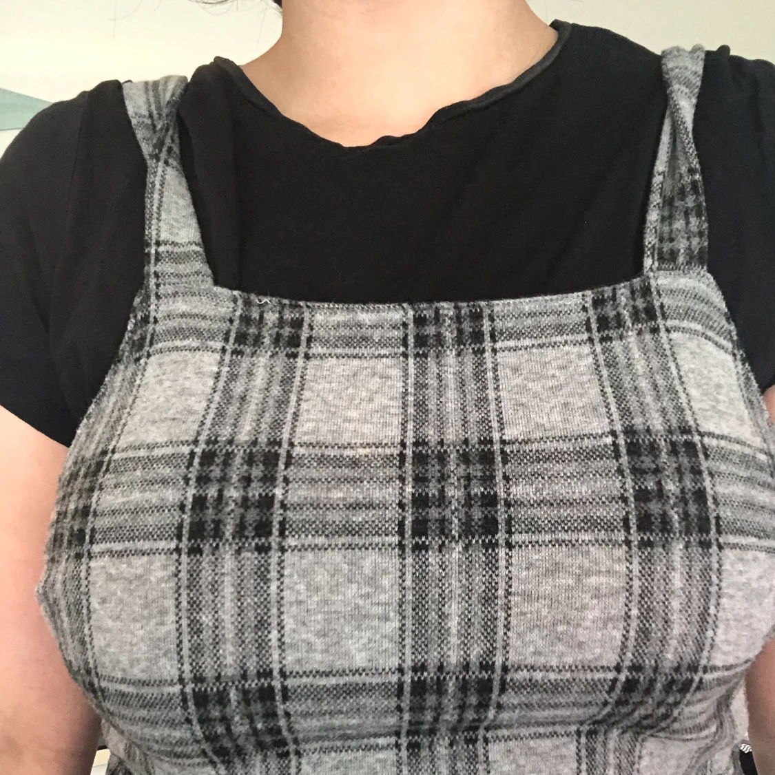 Snygg rutig klänning - 91