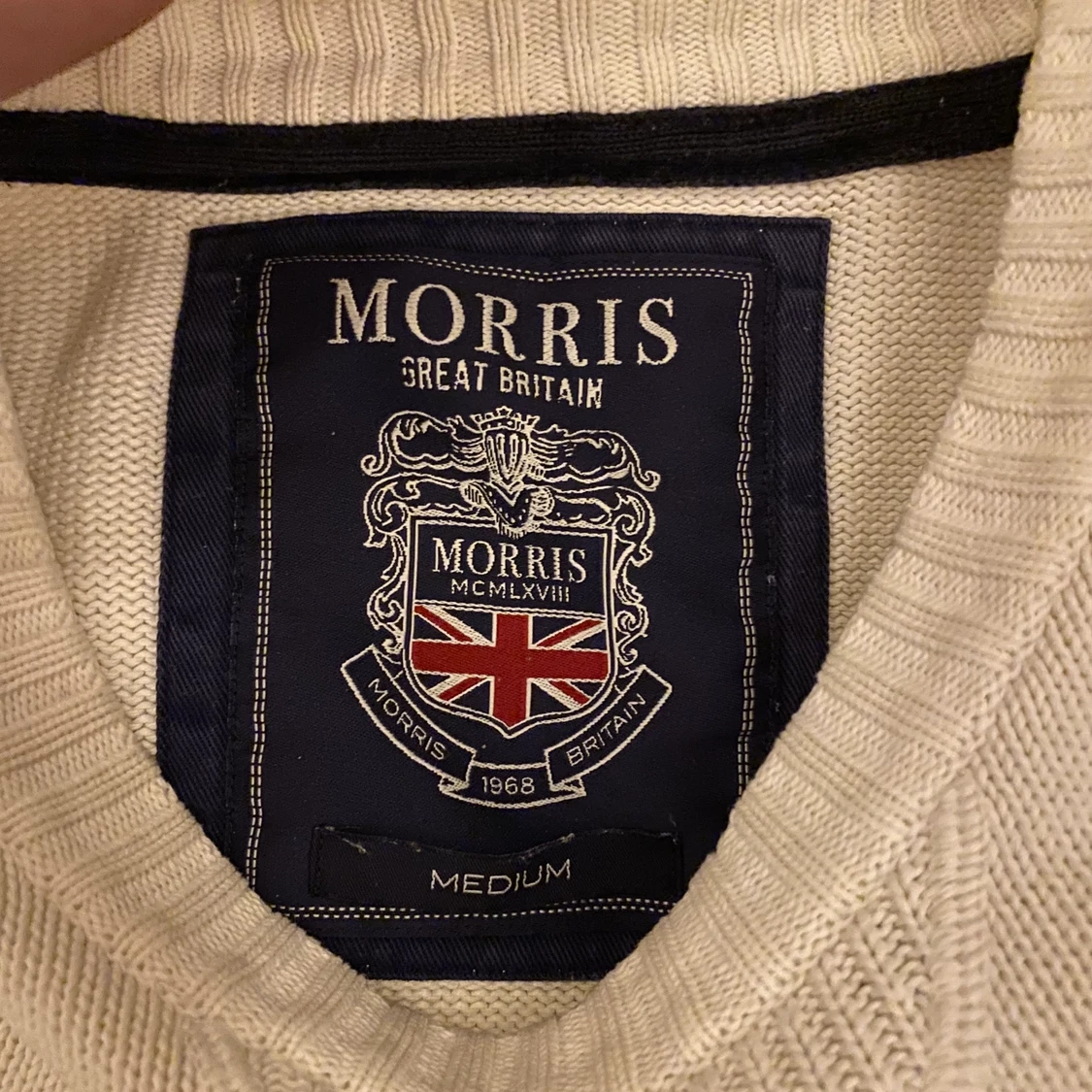 Morris Stickad Sweater Strl M - 91
