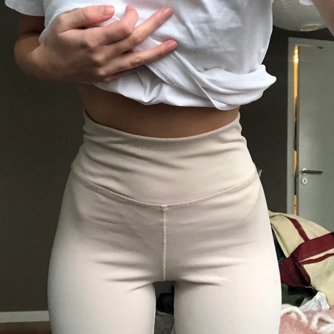 Creme-vita träningstights - 90