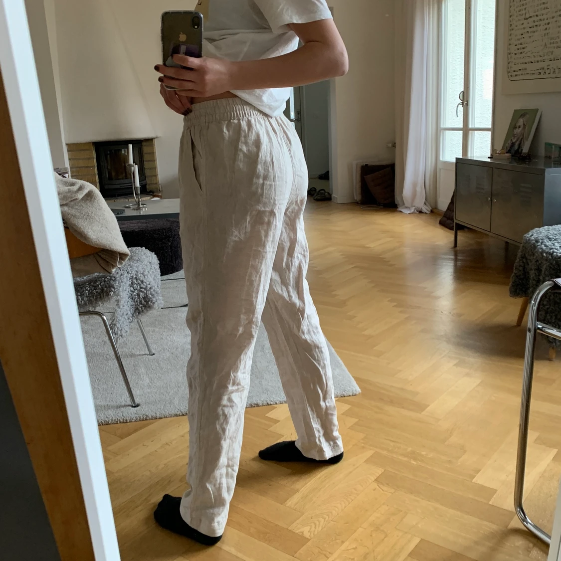 Linne byxor från H&M  - 91