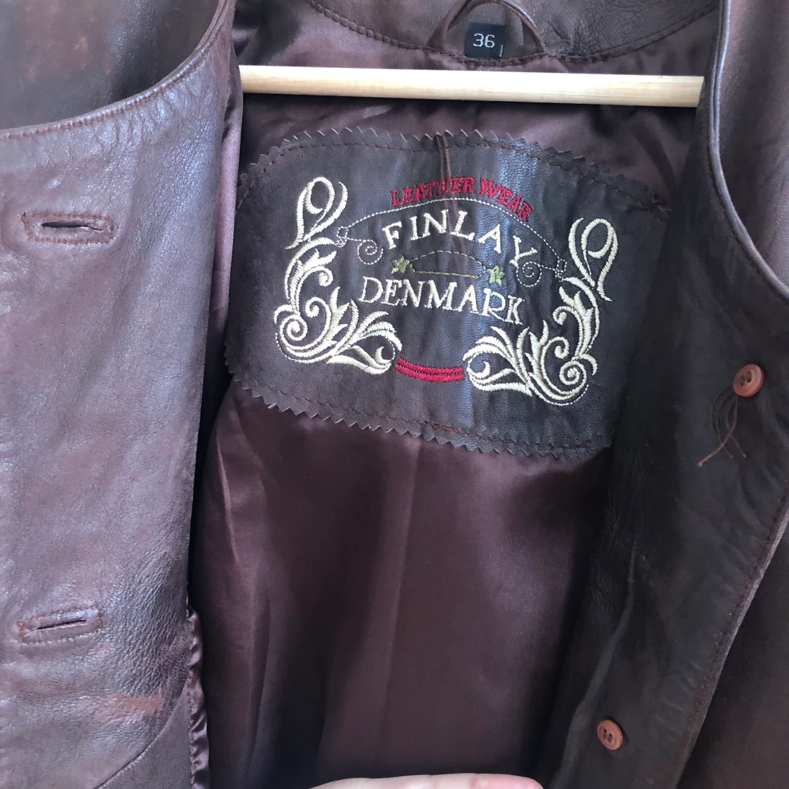 Fin läderjacka  - 90