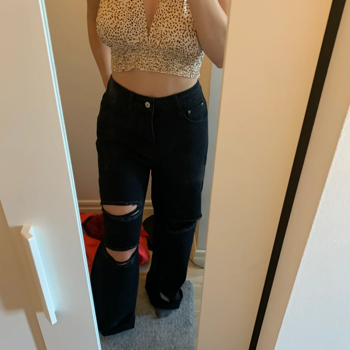 Svarta oversized jeans  - 91