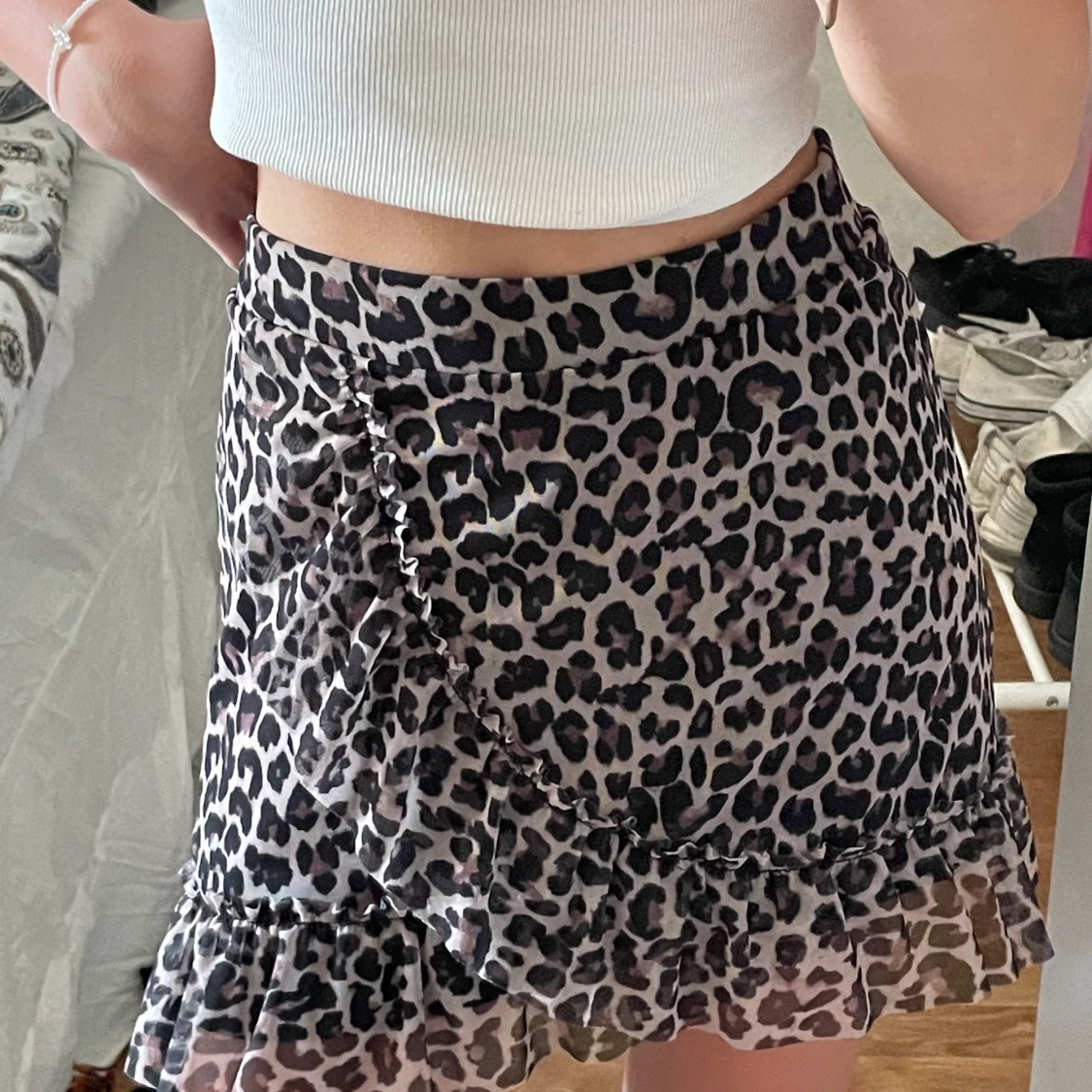 Leopard kjol (Lindex) Strl. 146-152 - 91