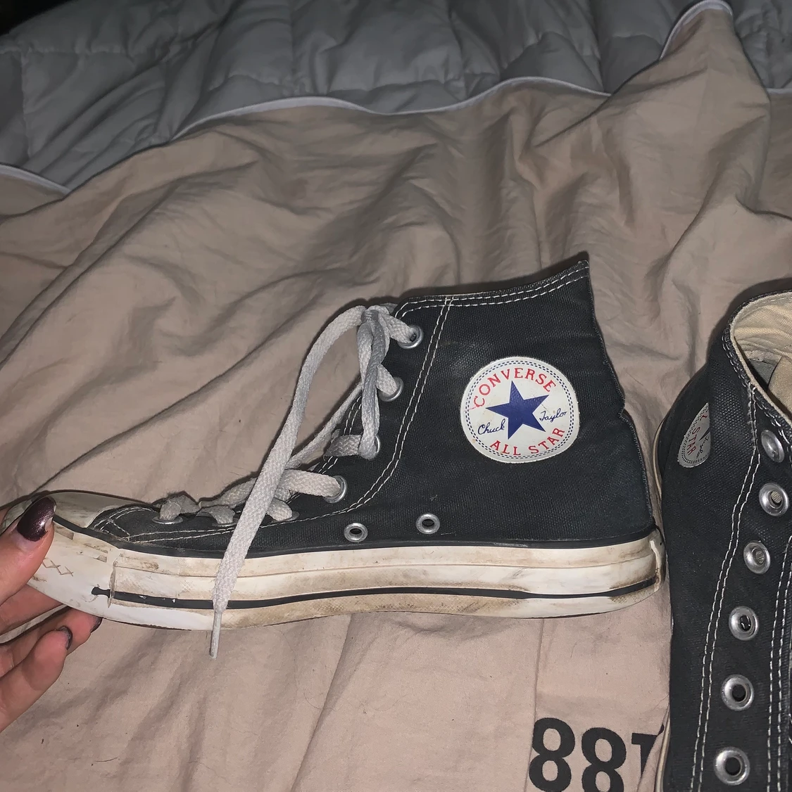 Svarta Converse storlek 39
