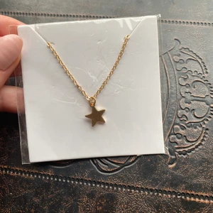Stjärnhalsband  - Guldigt halsband med en stjärna, tror det är från glitter, som man ser på bilderna så är det inte ens öppnad från förpackningen då jag helt enkelt föredrar silversmycken💕💕 (rätt säker att det ej är äkta guld). Kan skicka😊