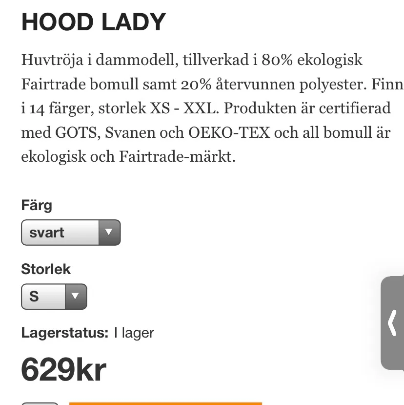 Bacis svart hoodie nypris 630 kr för att det är ekologiskt bomull o sånt men säljer för 250 plus frakt som köparen står för:) . Hoodies.