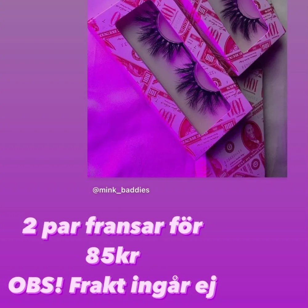 Säljer lösögonfransar 2 par för 85kr ( frakt ingår ej ) Man kan även köpa ett par såklart och har massor olika. Om du är intresserad skriv privat. 💕💕. Accessoarer.