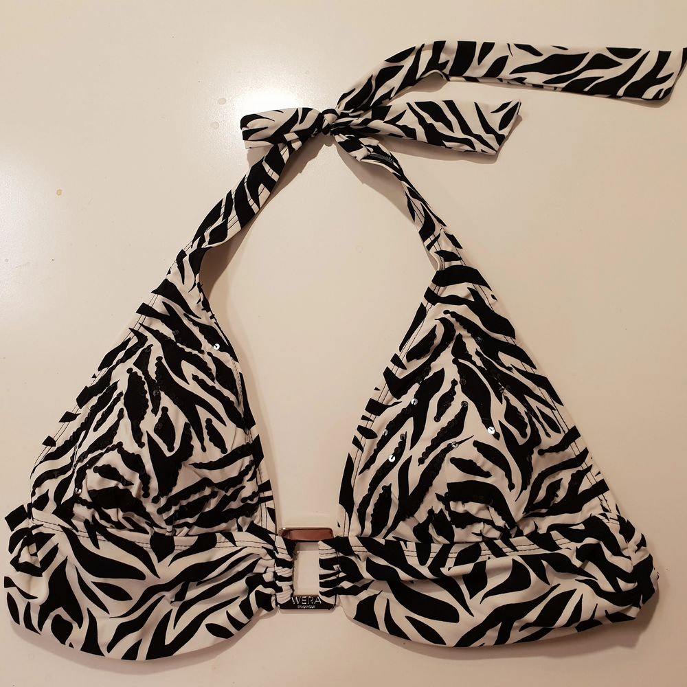 Bikini vit svart zebra mönstrad Wera Åhléns strl L - NY! | Plick