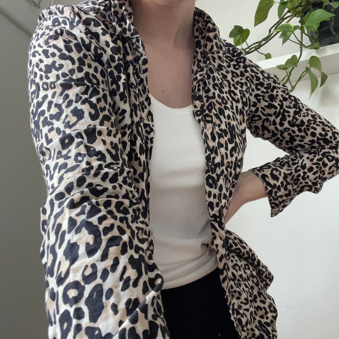 Leopardmönstrad skjorta - 90