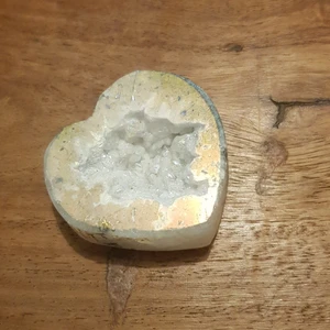 Kristall hjärta - Kristall hjärta med druzy och aura