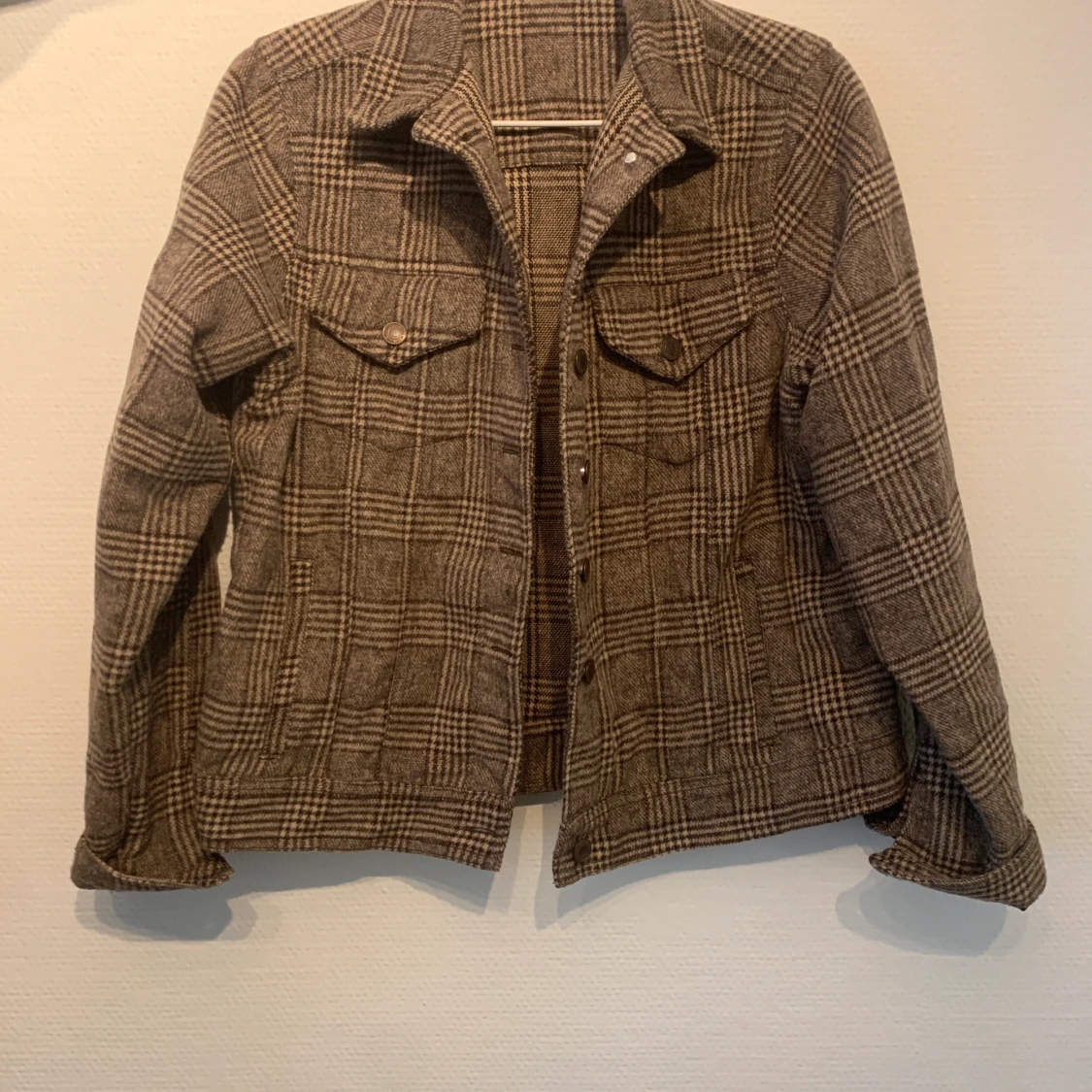 Rutig damjacka - Storlek S - 90