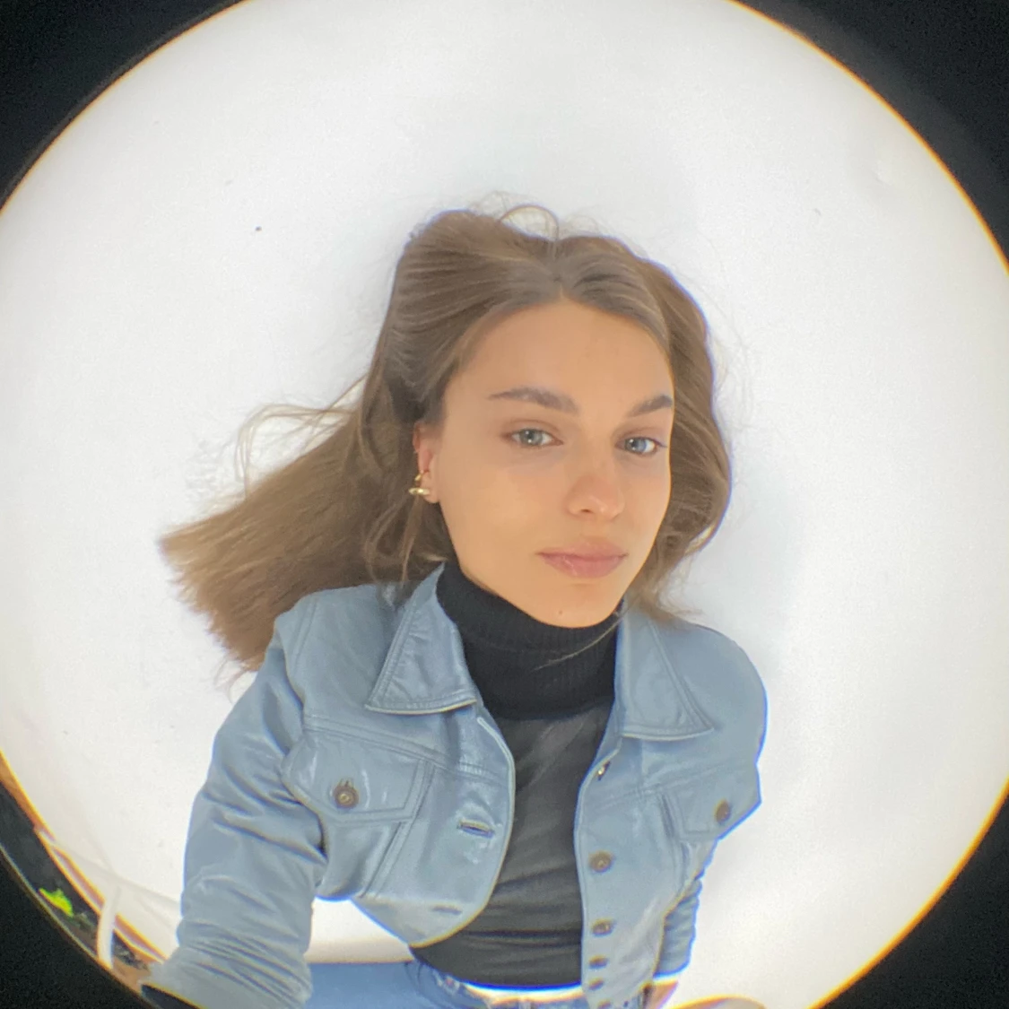 Leather biker jacket