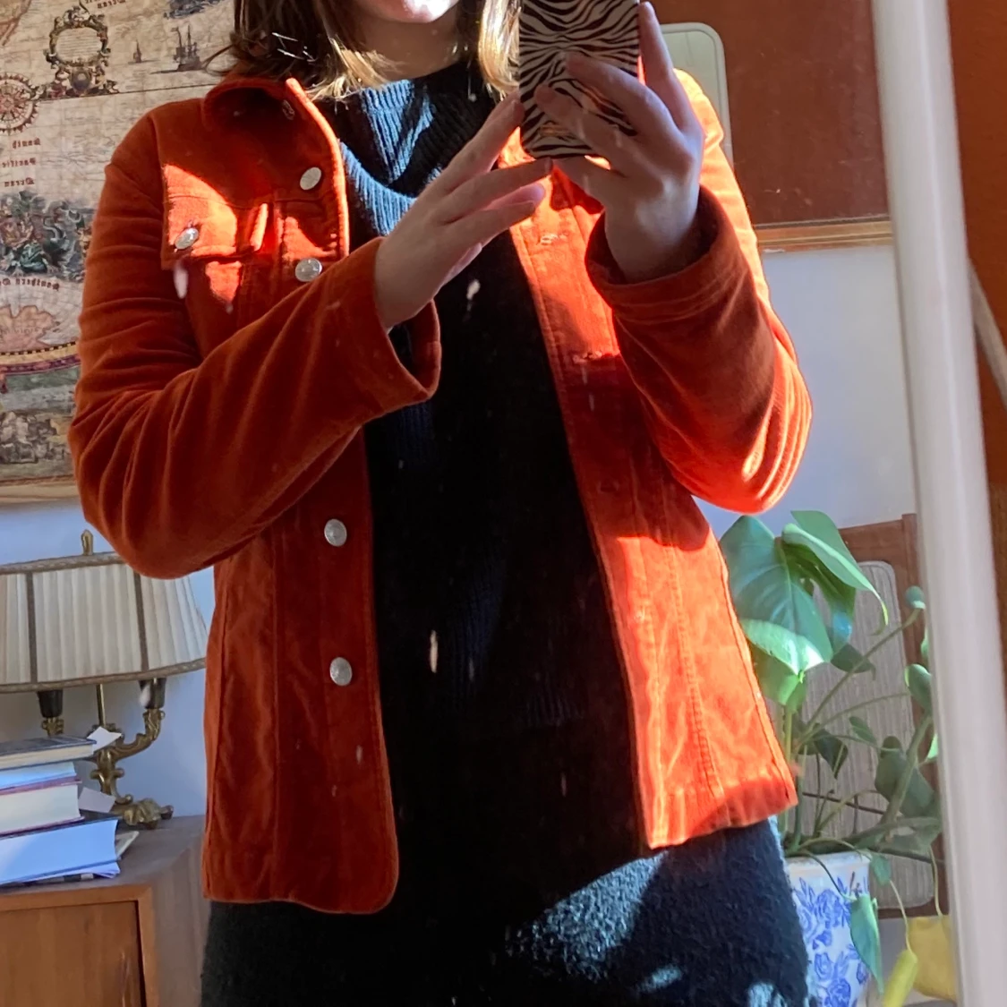 Orange velvetjacka - 91