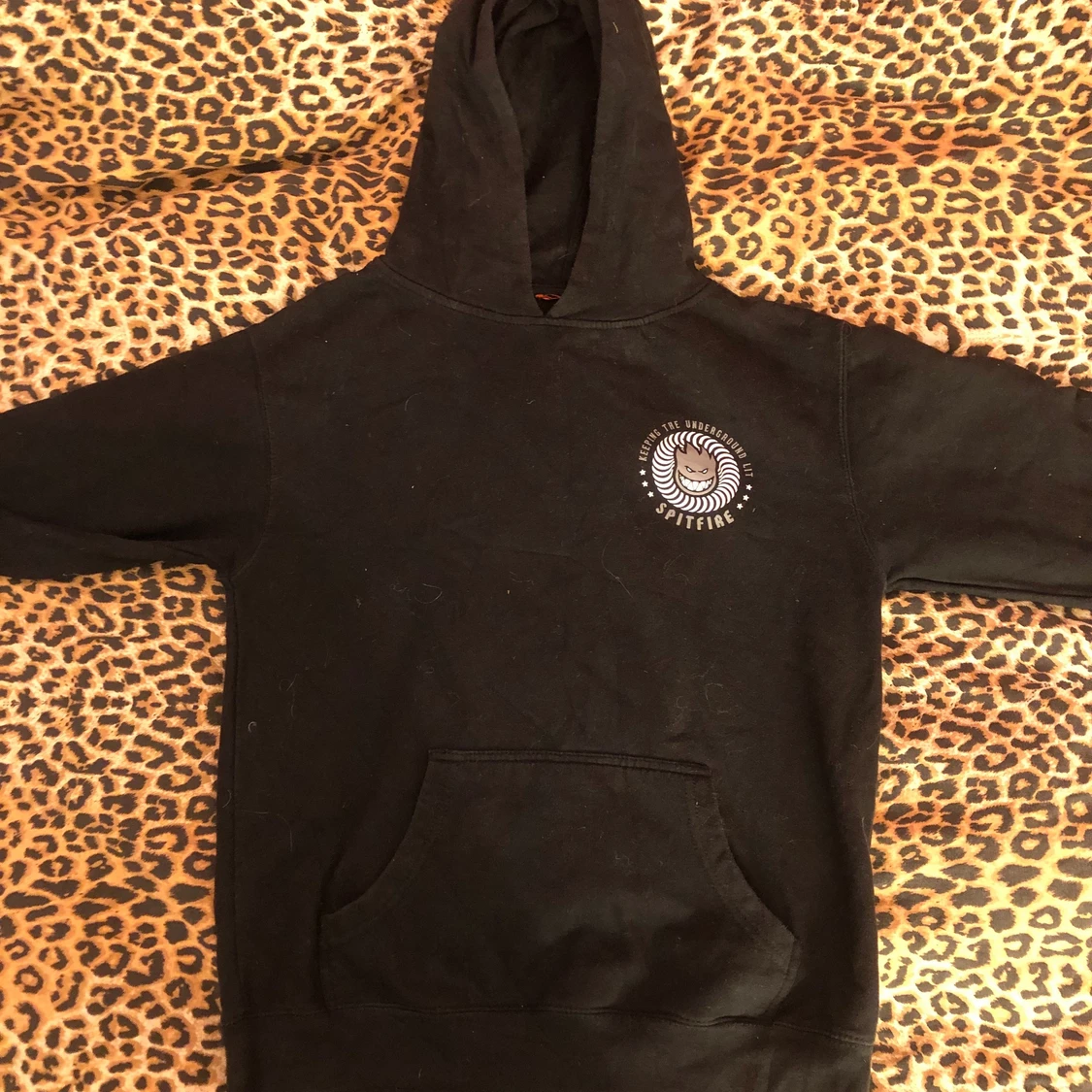 Spitfire hoodie svart - 90