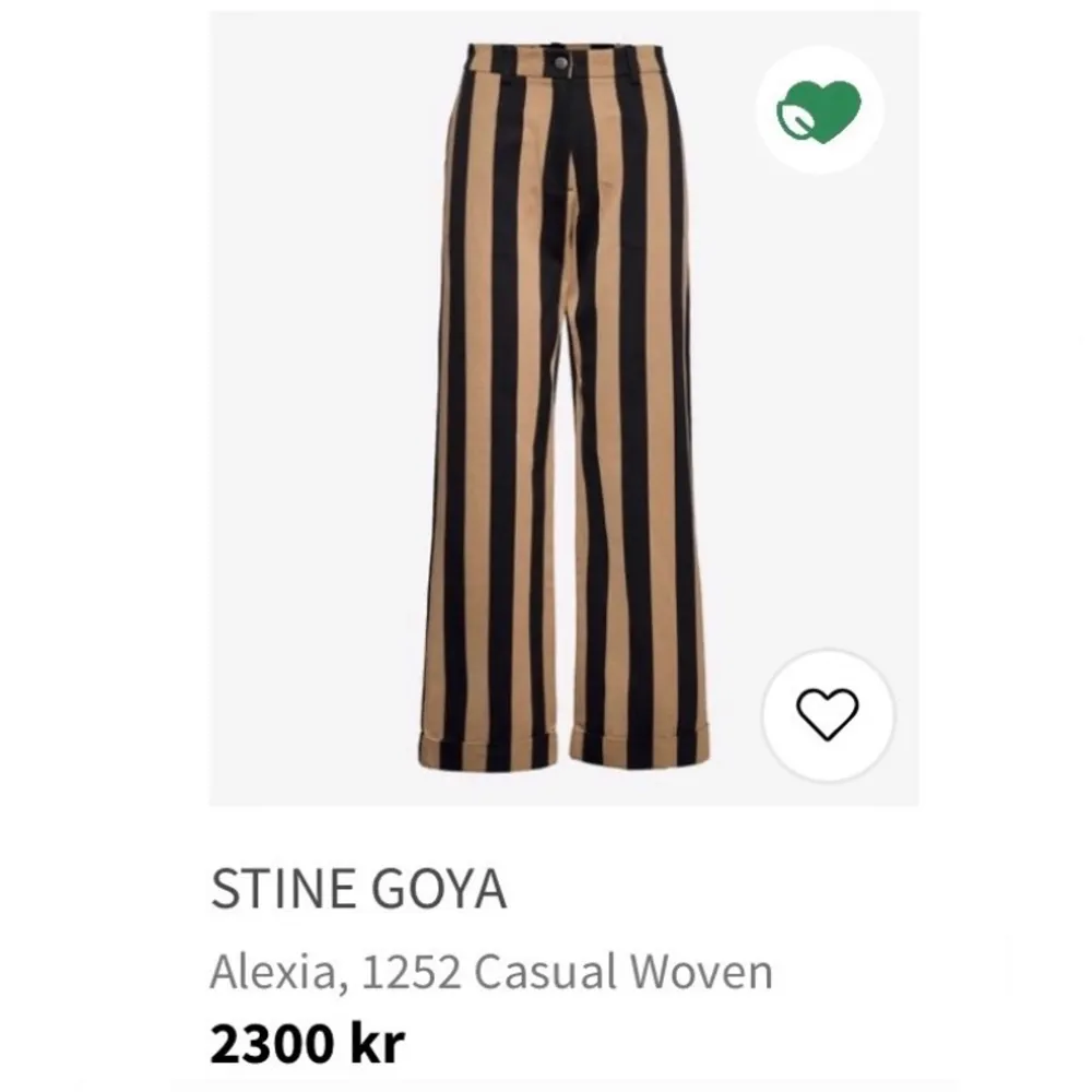 Coola byxor från Stine Goya, använda 1 gång. Storlek S. Frakt kostar 66kr och är spårbar . Jeans & Byxor.