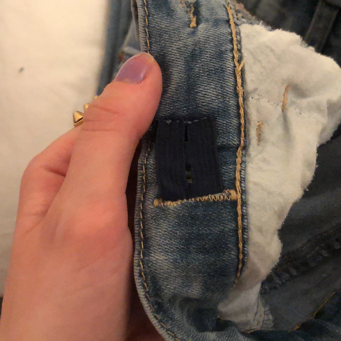 Blå bootcut jeans - 91