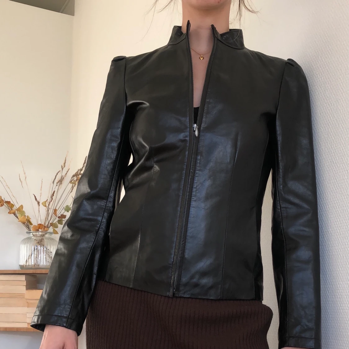 Vintage skinnjacka i nyskick