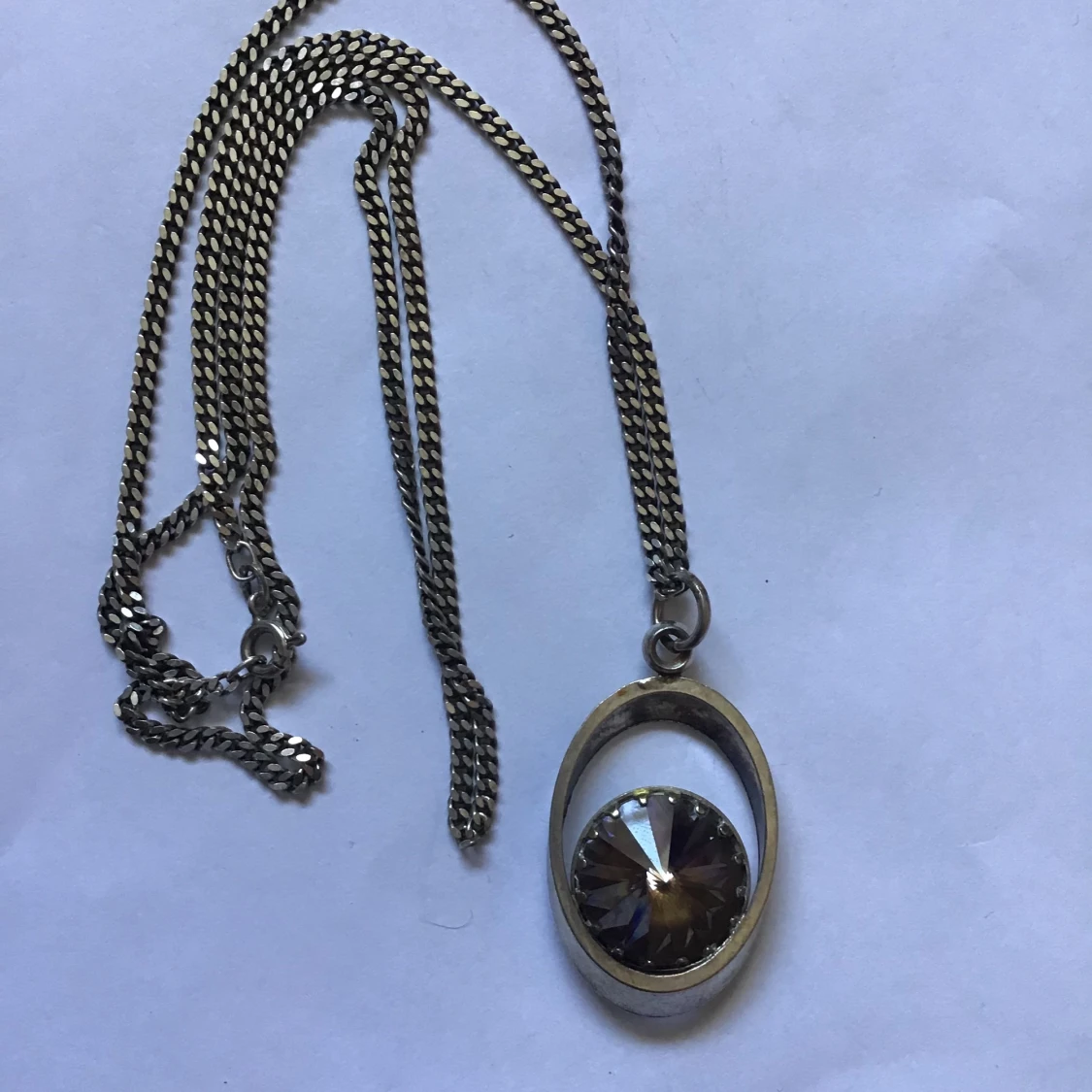 Äkta silver halsband. 70cm - 91