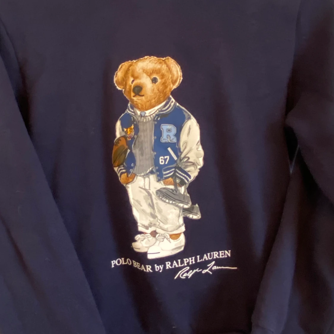 Blå Teddy Polo ralph lauren hoodie XS