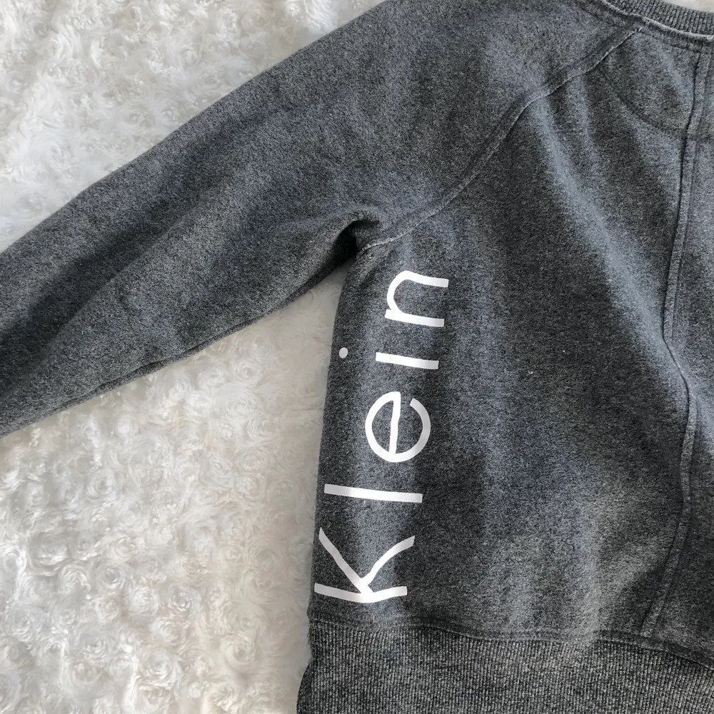 Grå sweatshirt från Calvin Klein. I mycket fint skick!. Tröjor & Koftor.