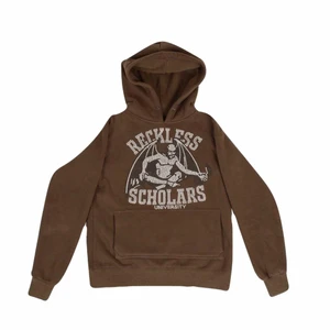 Reckless hoodie - Brun hoodie i nyskick i storlek S