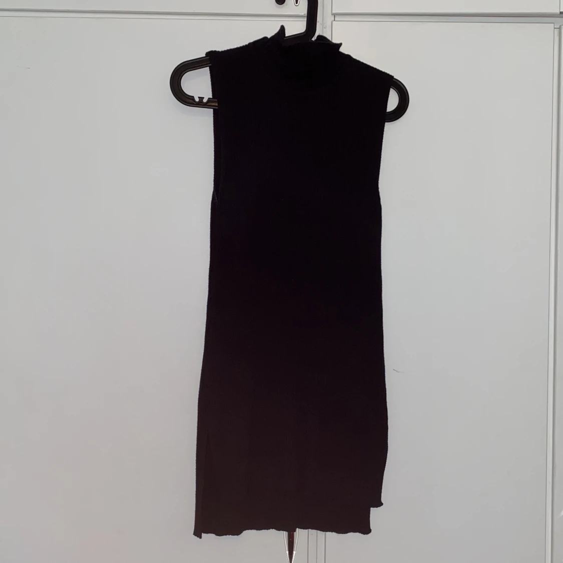 Svart ribbad lång tröja/ tunika strl S