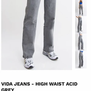 grå jeans - lagom medelöga och bra passform i storlek 32. Helt nya aldrig använda. säljer därför att dem inte har kommit till användning . När jag köpte dem kostade dem 599kr  och säljer nu för 280kr