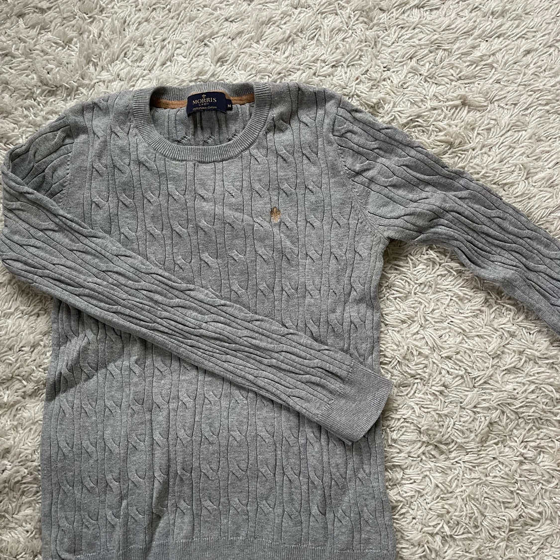 Kabelstickad morriströja - 90