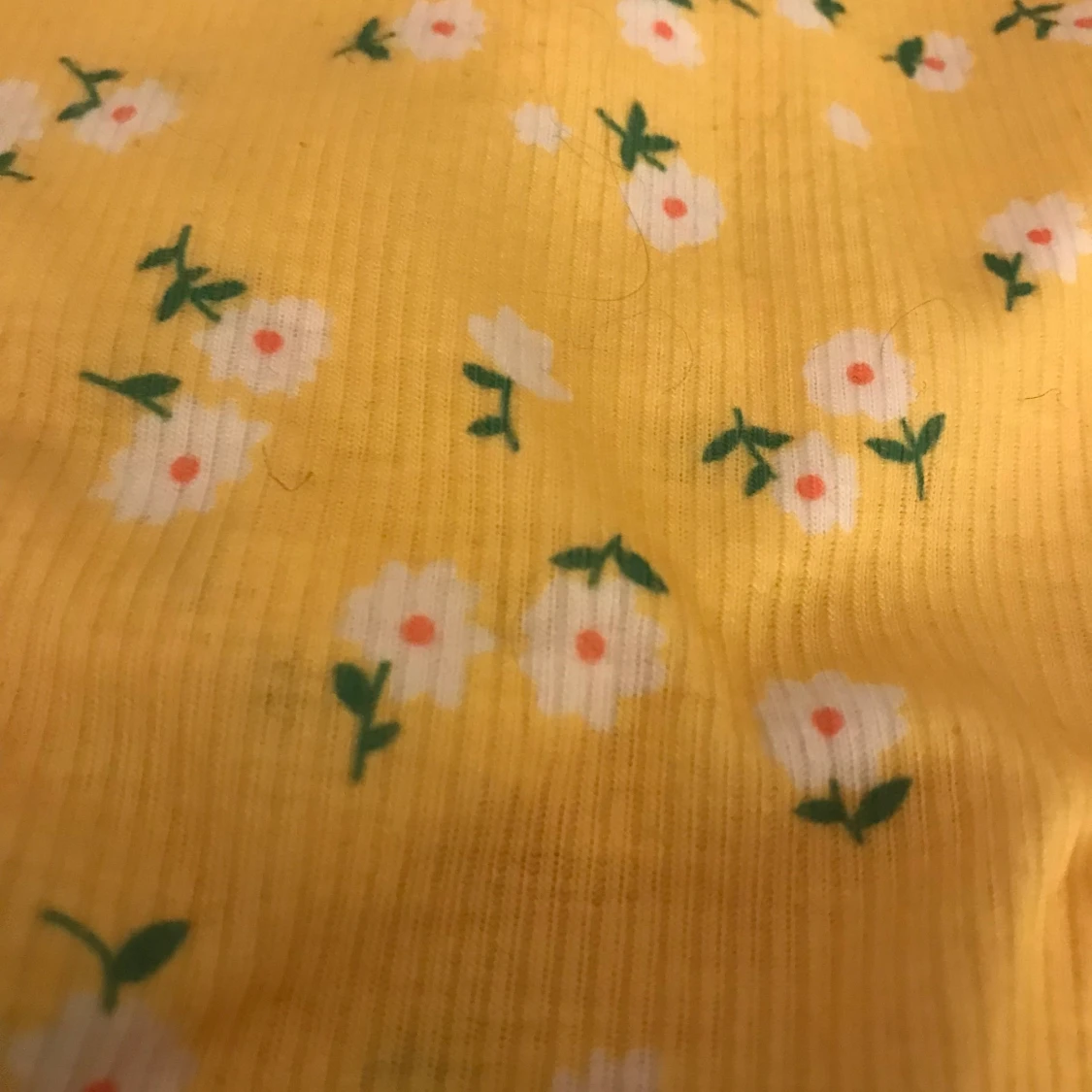 Gul blommig klänning - 91