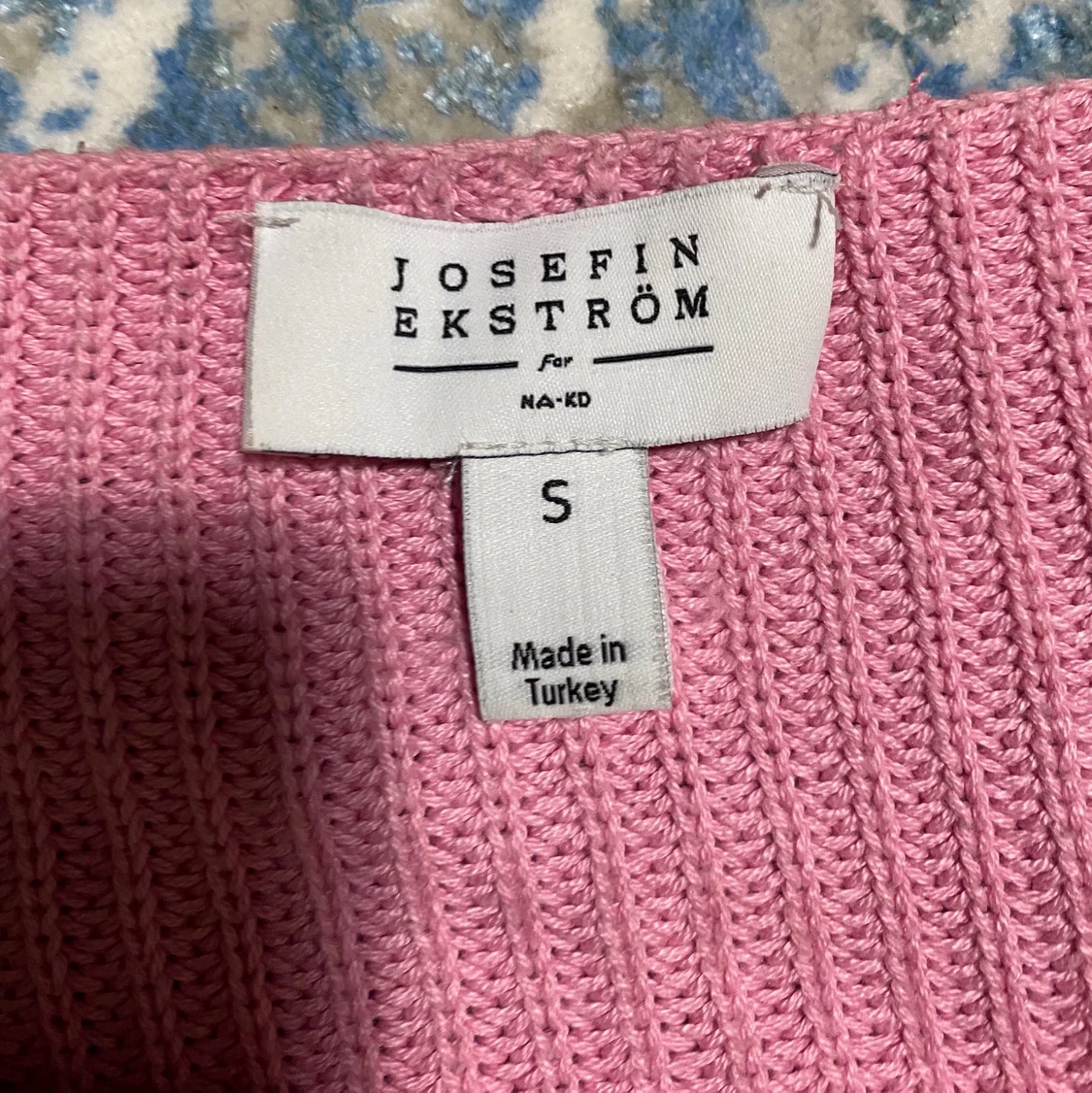Rosa stickad tröja  - 90
